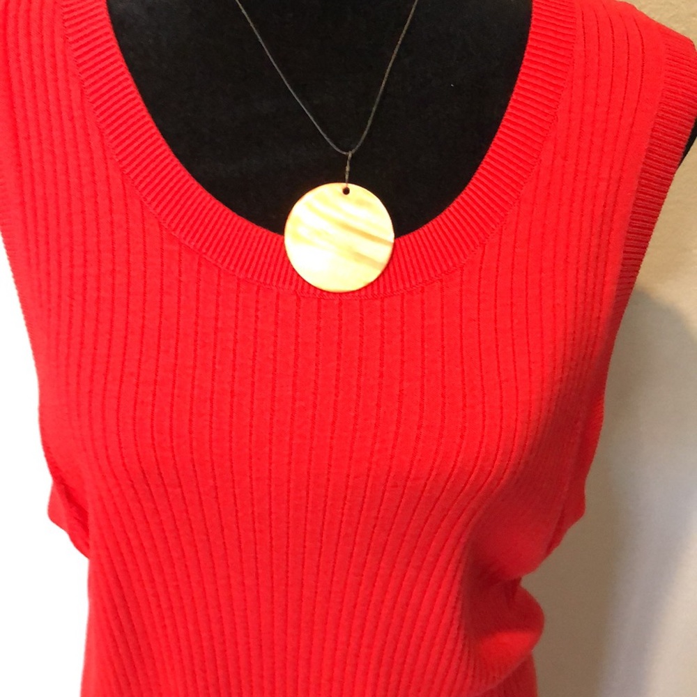 Banana Republic sleeveless red midi dress, XL TALL length - Picture 4 of 16